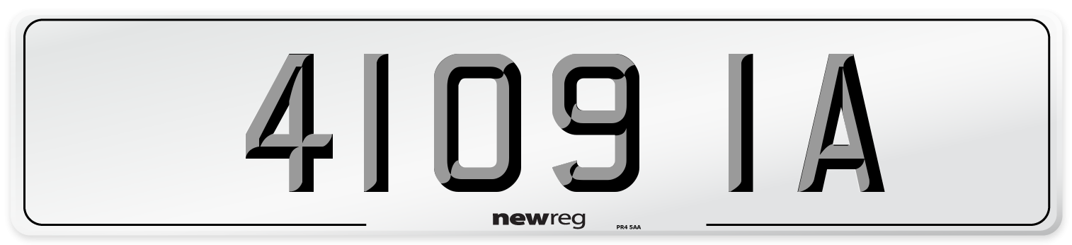 4109 IA Number Plate from New Reg